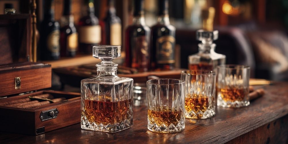 Whiskey tasting and cigar lounge culture