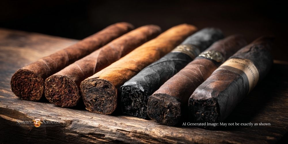What is a Maduro wrapper? Lineup of Maduro wrapper cigars from dark brown to black Oscuro