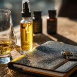 How to taste whiskey step by step with Glencairn glass, tasting notebook, and dropper
